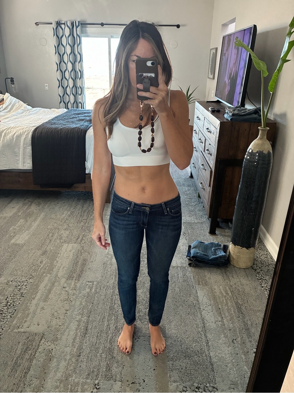 PAIGE Dark Indigo Skinny Jeans